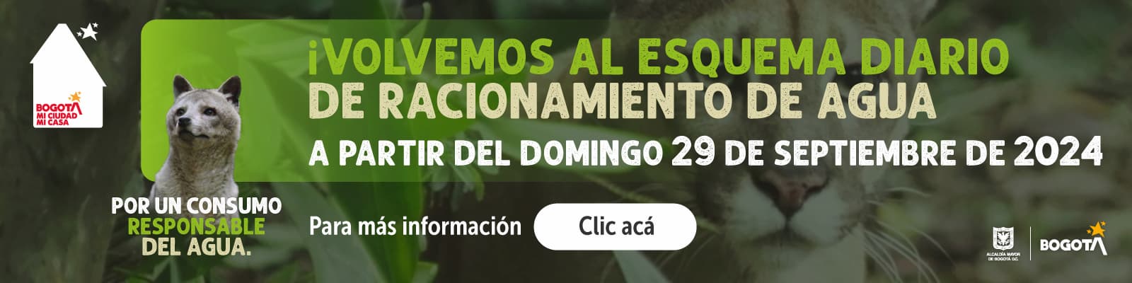 Desde el domingo 29 de septiembre de 2024, Bogotá y 11 municipios aledaños que se abastecen de la Red de Agua Potable, volverán a los nueve turnos de racionamientos diarios. Con el fin de lograr un ahorro de agua y preservar los niveles de los embalses que abastecen de agua la capital y poblaciones vecinas.