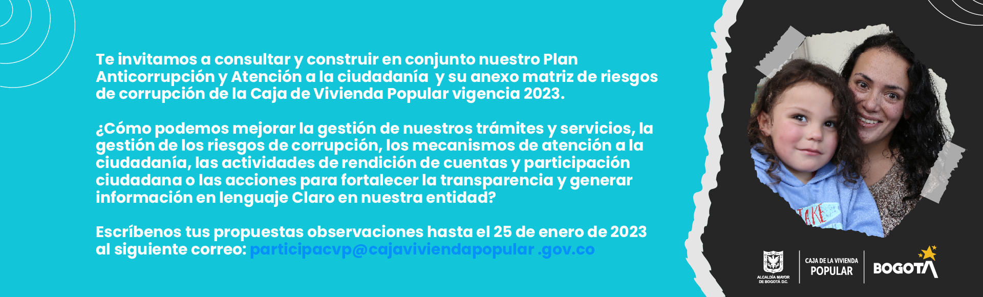 Participa en la Construcción del Plan Anticorrupción y de Atención a la Ciudadanía de la Caja de la Vivienda Popular para la Vigencia 2023