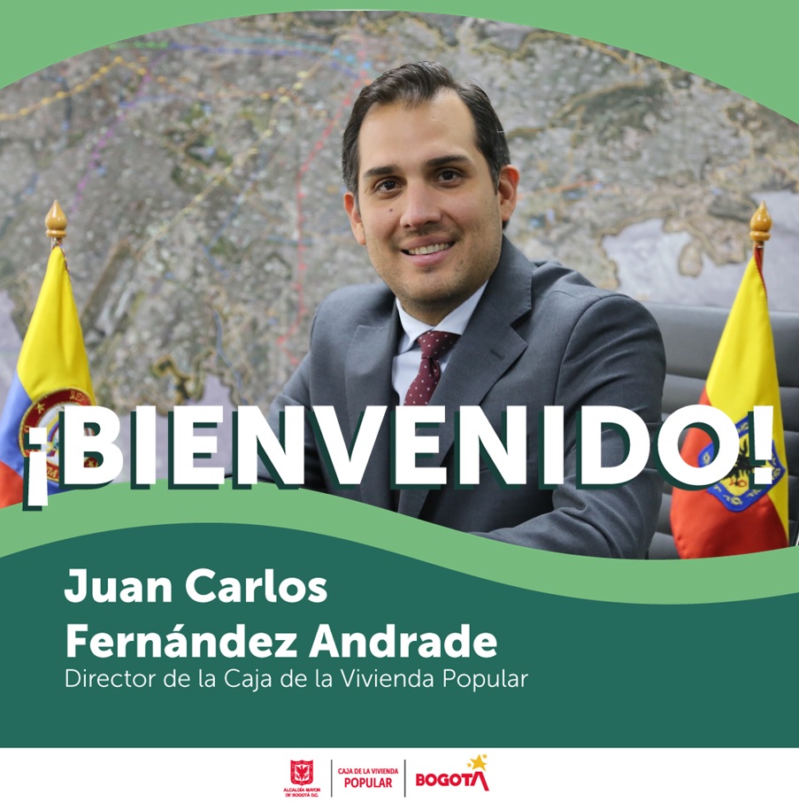 Juan Carlos Fernández Andrade llega como nuevo director de la Caja de la Vivienda Popular, nombrado por el Alcalde Mayor de Bogotá, con el firme propósito de trabajar y ayudar a mejorar la calidad de vida de miles de familias que habitan en Bogotá y que merecen vivir mejor en condiciones seguras.